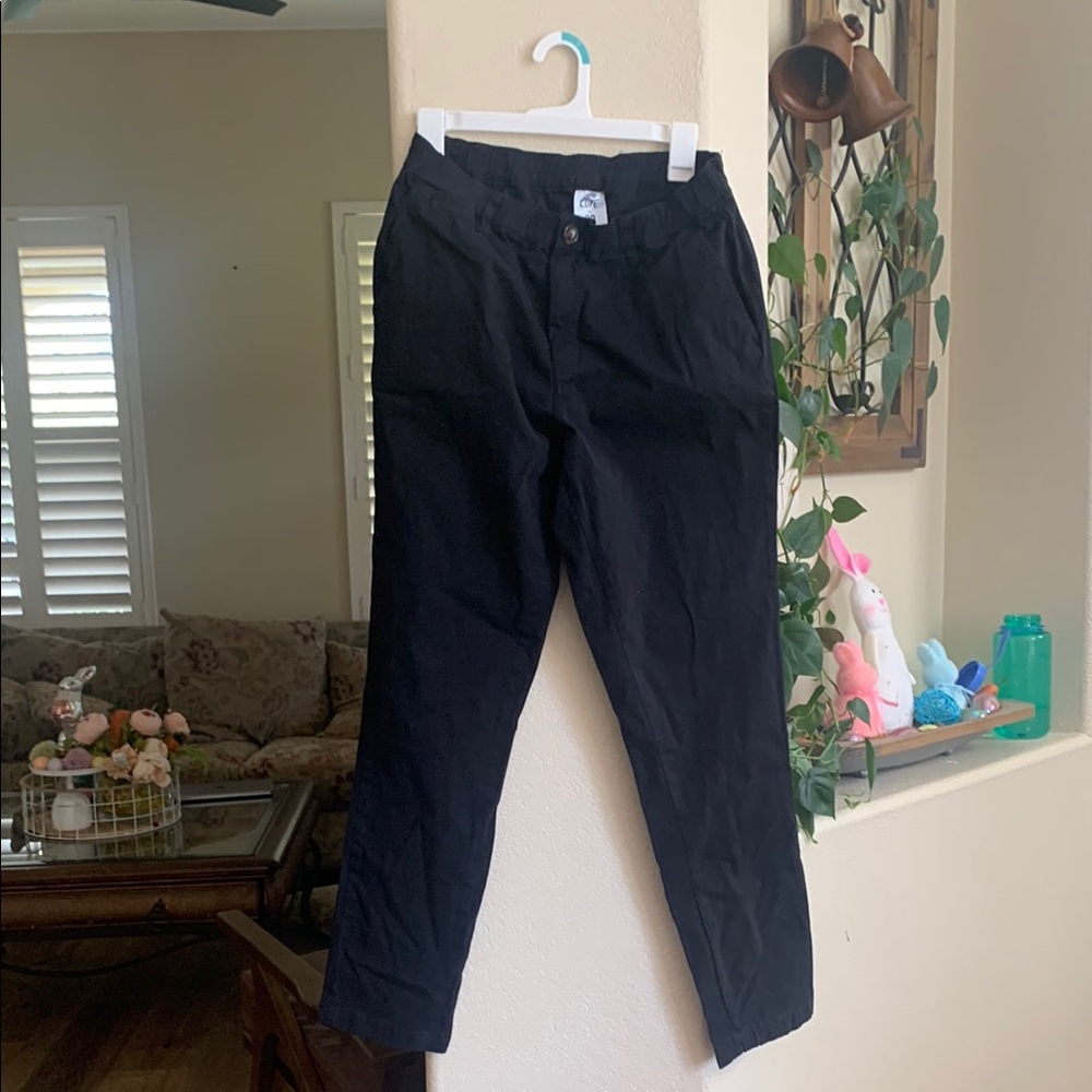 Cove Black Chinos Sleek Cotton-Blend